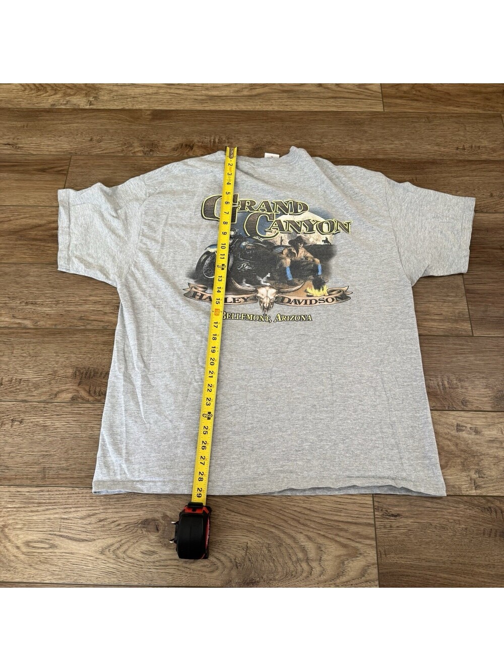 Harley Davidson 2007 Grand Canyon Y2K Shirt XL Gray Skull - Picture 8 of 10